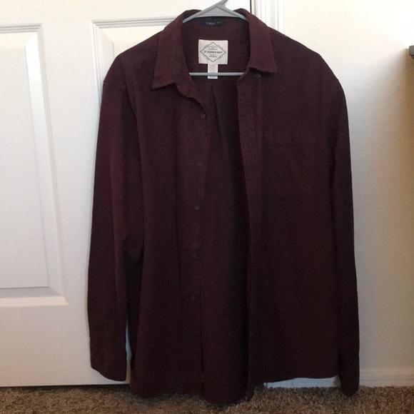 St. John's Bay Other - MAROON CASUAL BUTTON DOWN SHIRT
